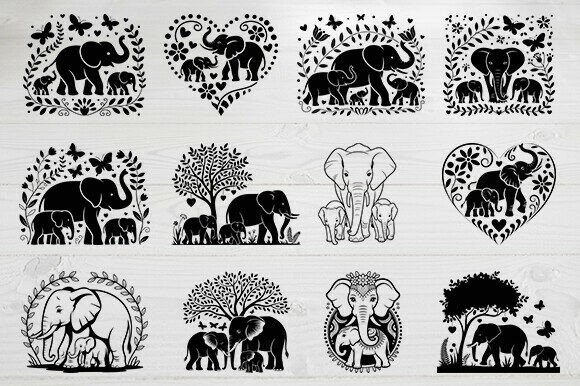 Download Elephant Mom and Baby SVG Bundle - Mom and baby svg Collection