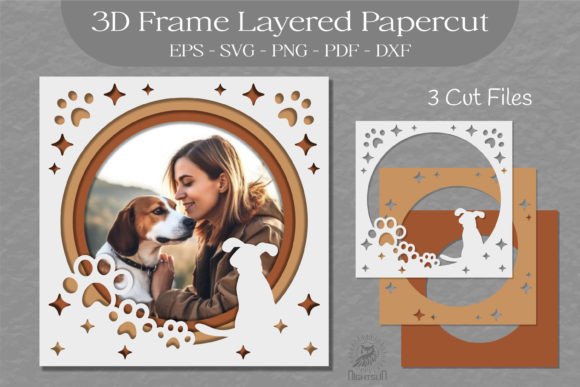 Download Dog 3D Frame Layered SVG 3 - 3d frame Collection