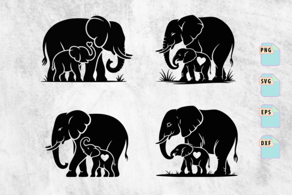 Download Elephant Mom and Baby SVG Bundle - Mom and baby svg Collection