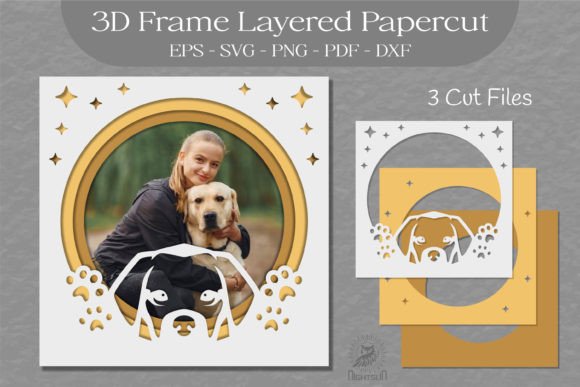 Download Dog 3D Frame Layered SVG 9 - 3d frame Collection