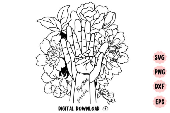 Download Floral Mom and Baby SVG - Mom and baby svg Collection