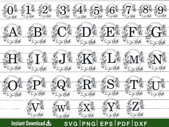 Download Floral Letter Svg, Split Monogram Svg - Letter svg Collection