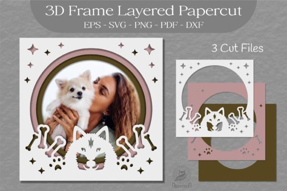 Download Dog 3D Frame Layered SVG 10 - 3d frame Collection